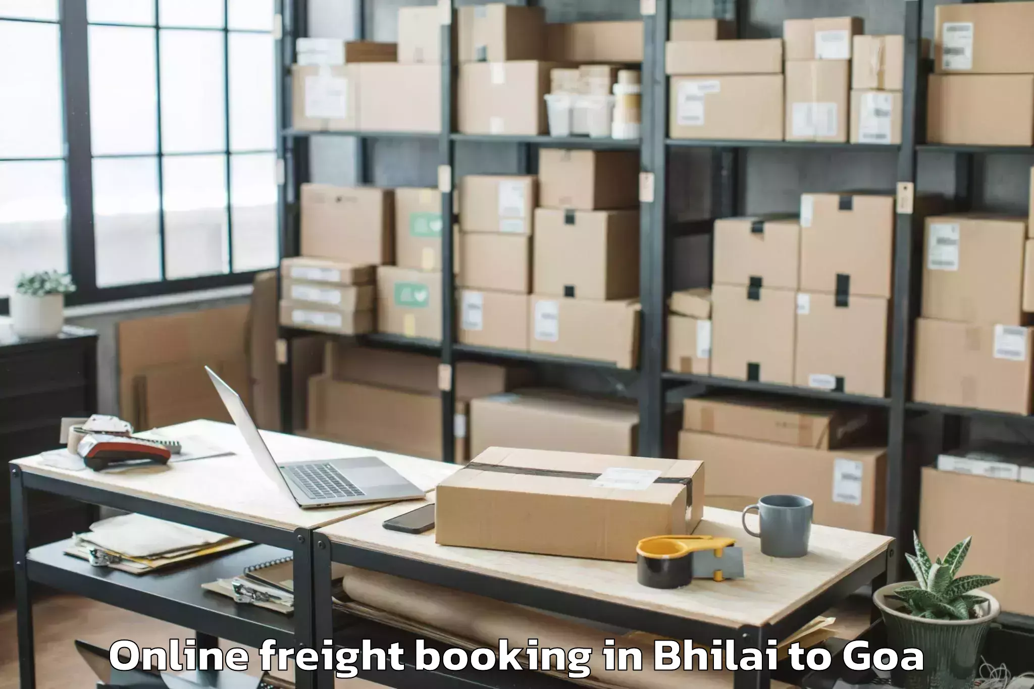 Top Bhilai to Morjim Online Freight Booking Available